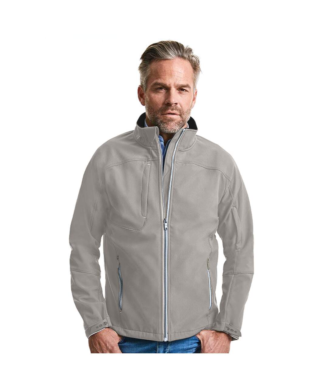 Veste en softshell bionic homme gris clair Russell-2