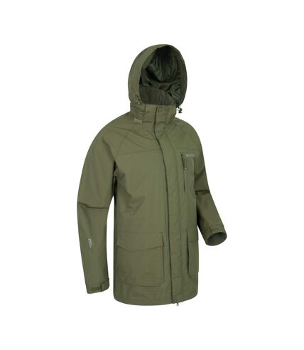 Mountain Warehouse Mens Glacier II Long Waterproof Jacket (Green)