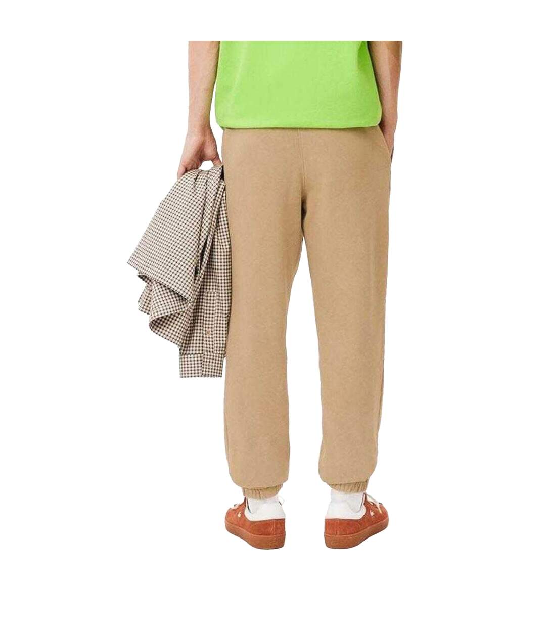 Unisex Adult Cotton Regular Jogging Bottoms Beige Lacoste-3