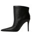 Womens/ladies Leather Stiletto Heel Ankle Boots Black Steve Madden-2