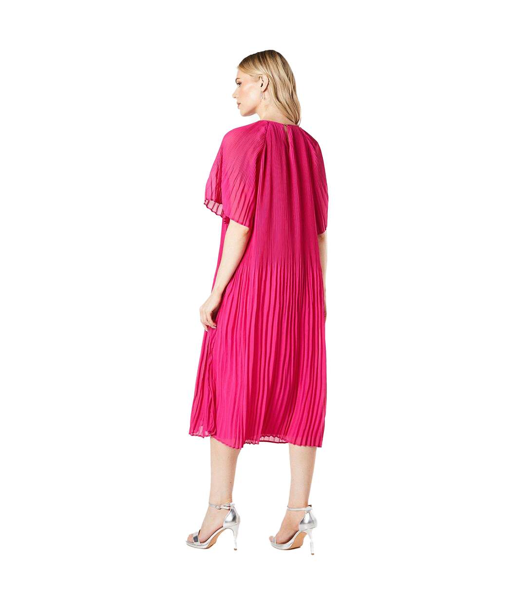 Robe mi-longue femme rose Principles-2