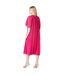 Robe mi-longue femme rose Principles