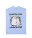 T-shirt respect nature adulte bleu clair délavé Moomin-2