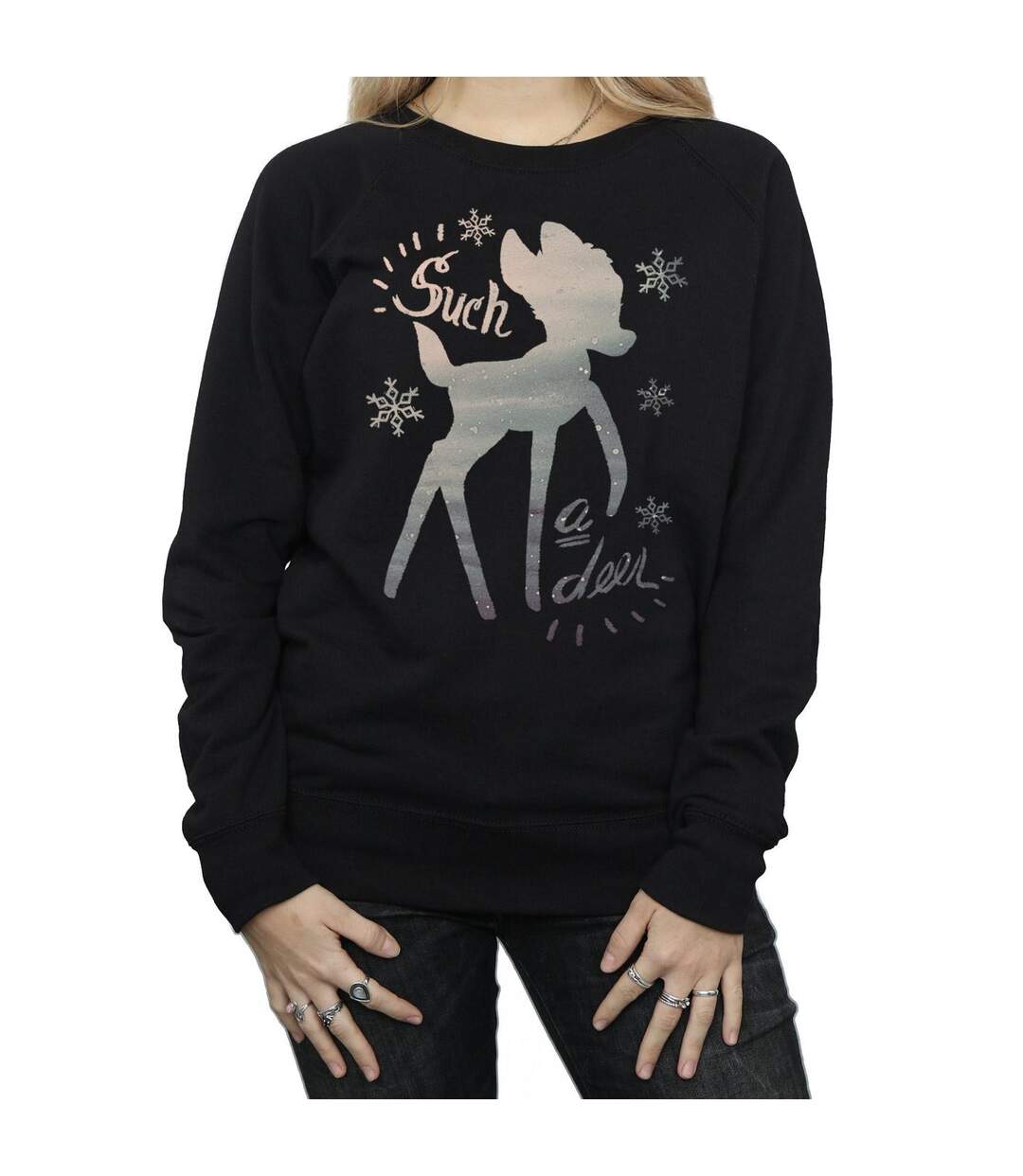 Disney Sweatshirt Femmes/Dames Bambi Winter Deer (Noir) - UTBI3923-3