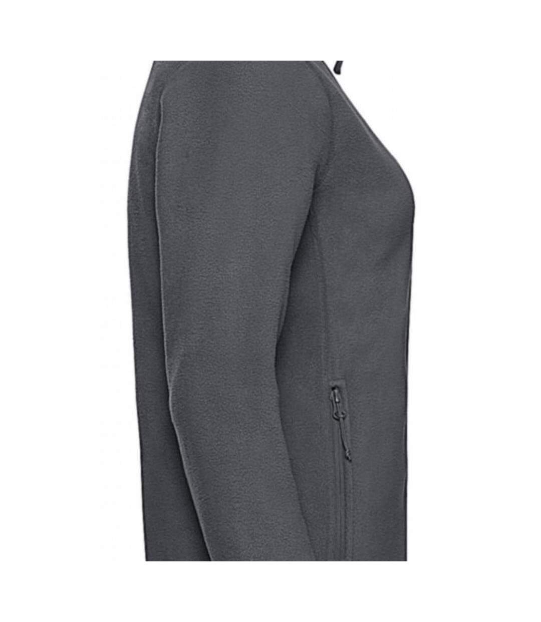 Russell Colours Ladies Full Zip Outdoor Fleece Jacket Veste Polaire D'extérieur À Fermeture Éclair Gris Jerzees Colours-3