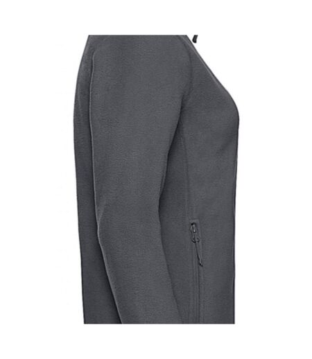 Russell Colours Ladies Full Zip Outdoor Fleece Jacket Veste Polaire D'extérieur À Fermeture Éclair Gris Jerzees Colours