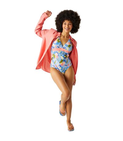 Maillot De Bain 1 Pièce Flavia Femme Bleu Vert Rose Regatta