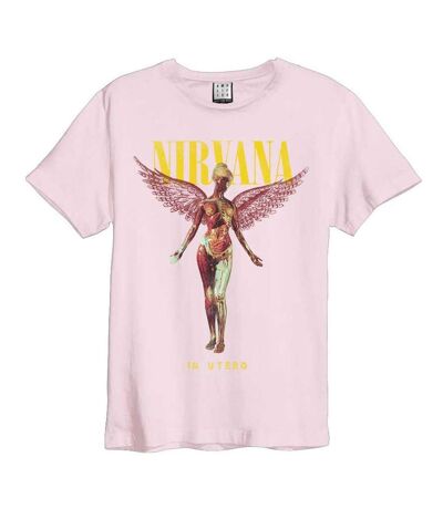 T-shirt in utero adulte rose Amplified