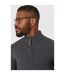 Mens premium cotton funnel neck jumper grey Maine