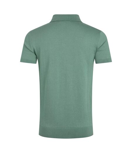 Mens quentin knitted short-sleeved polo shirt ivy Weird Fish