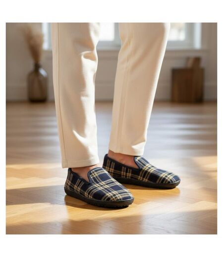 OZABI Pantoufles Charentaises Homme Fabriquées en Espagne Carreaux Écossais