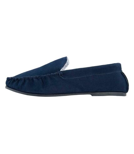 Eastern Counties Leather Mens Berber Fleece Lined Suede Moccasins (Navy) - UTEL174