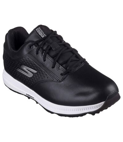 Skechers Mens Go Golf Elite 5 Legend Leather Golf Shoes (Black/White) - UTFS9963