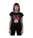 Disney T-shirt en coton fendu 28 Mickey Mouse Femme/Femme (Noir) - UTBI31496-2
