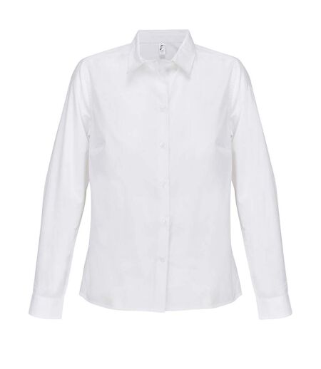 Chemise Manches Longues Bailey Femme Blanc SOLS