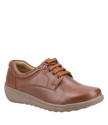 Fleet & Foster Womens/Ladies Cathy Grain Leather Shoes (Tan) - UTFS9936