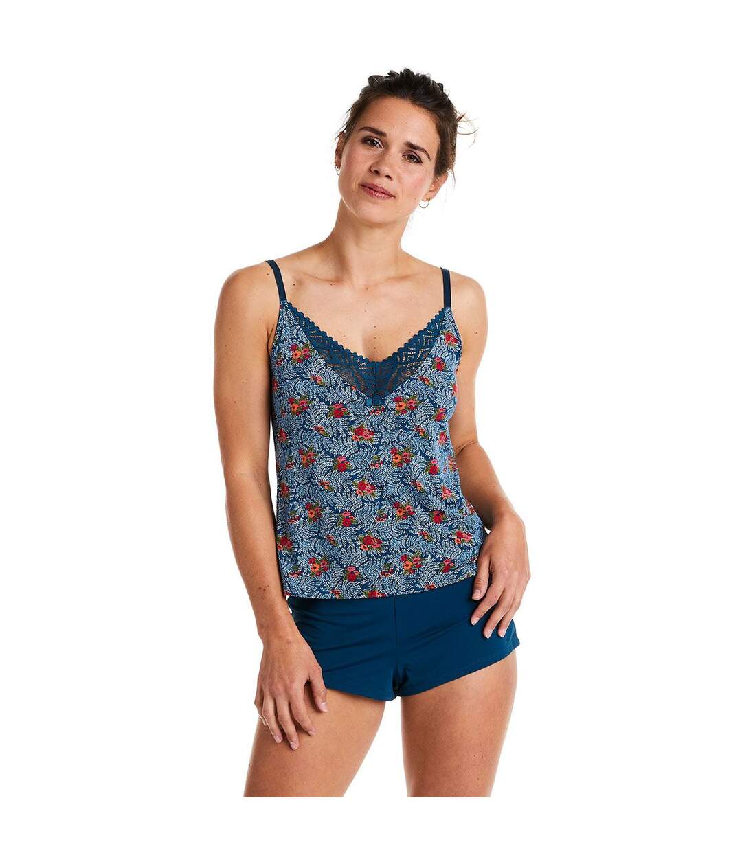 Top-short multico bleu Paprika-4