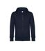 Sweat À Capuche Zippé Mens King Bleu Marine B&C-2