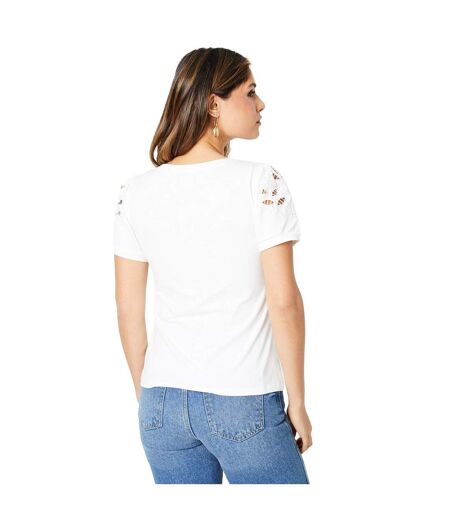 T-shirt femme blanc cassé Principles Principles