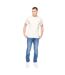 T-shirt deuxtip homme blanc cassé Crosshatch-3