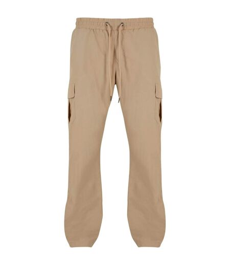 Mens Nylon Straight Leg Cargo Trousers Concrete Urban Classics