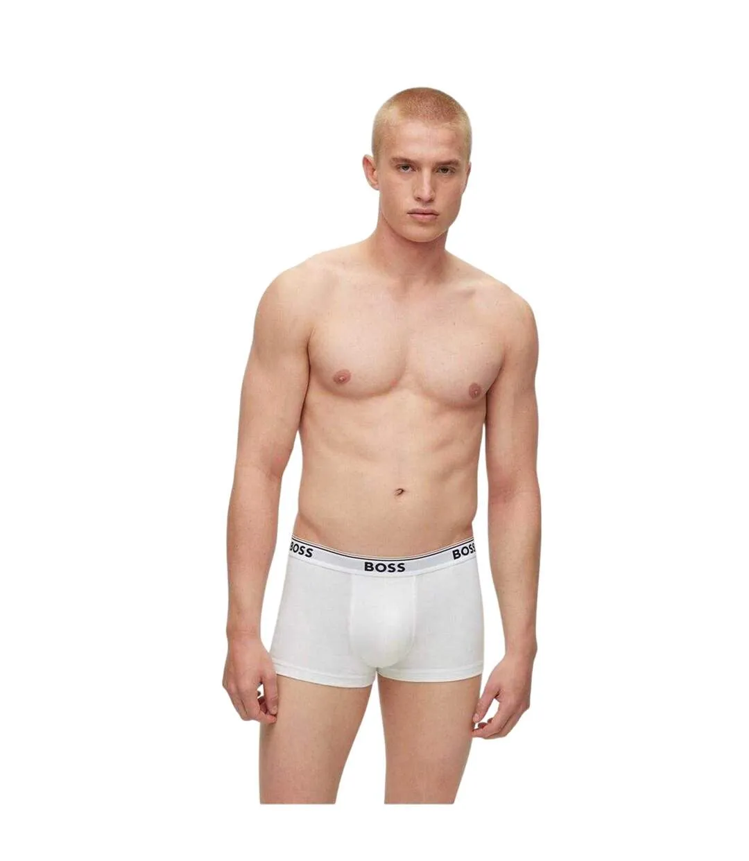Lot De 3  Boxers Motif/style Logo Bodywear Homme Blanc Boss-2