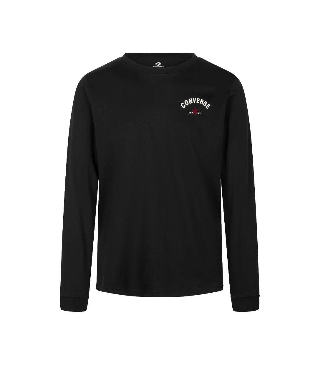 T-Shirt noir homme converse long-1
