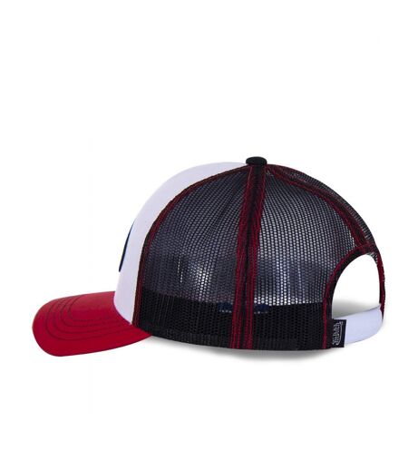 Casquette homme baseball Col Blanc et Rouge