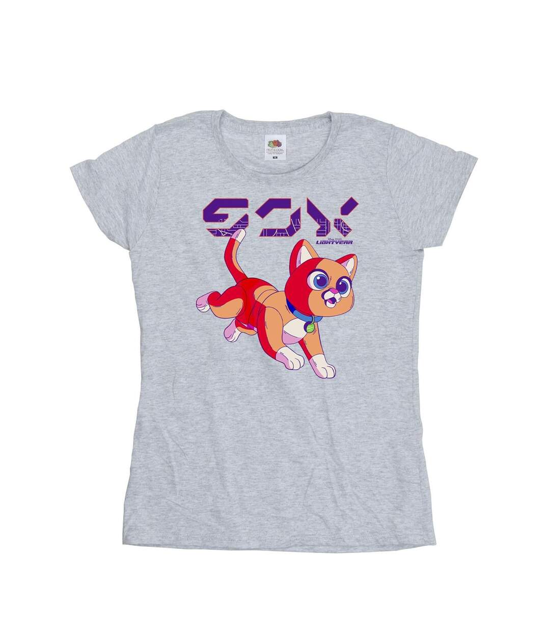 Disney T-shirt en coton mignon Lightyear Sox Digital Womens/Ladies (Gris sportif) - UTBI29262-1