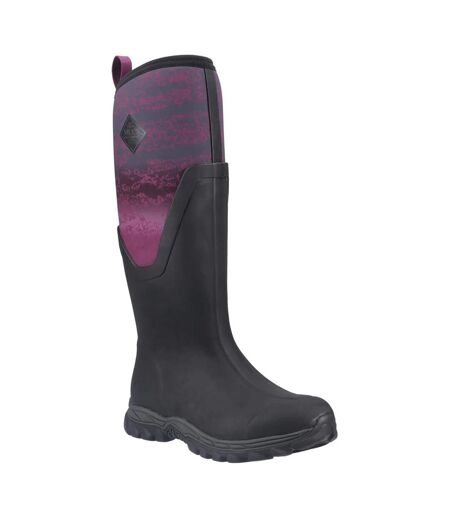 Bottes de pluie arctic sport femme noir / magenta délavé Muck Boots