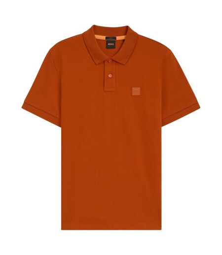 Polo Motif/style Logo Rectangulaire Passenger Homme Orange Boss