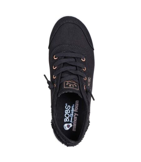 Womens/ladies Bobs B Cute Trainers Black Skechers