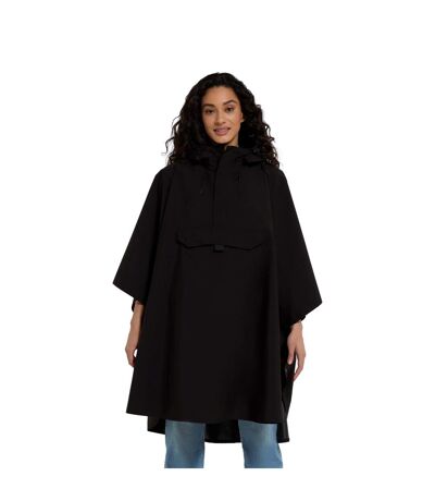 Womens/ladies pace waterproof poncho black Animal