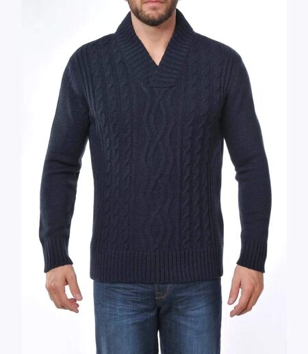 Pull col croisé 30% laine PILOT2