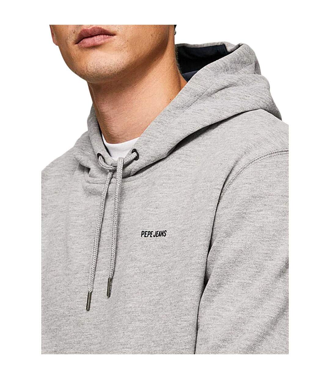 Sweat À Capuche Motif/style Logo Homme Gris Pepe Jeans-3