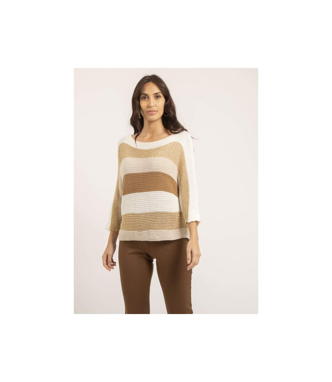 Pull léger col rond rayures KLAO - Dona X Lisa-1