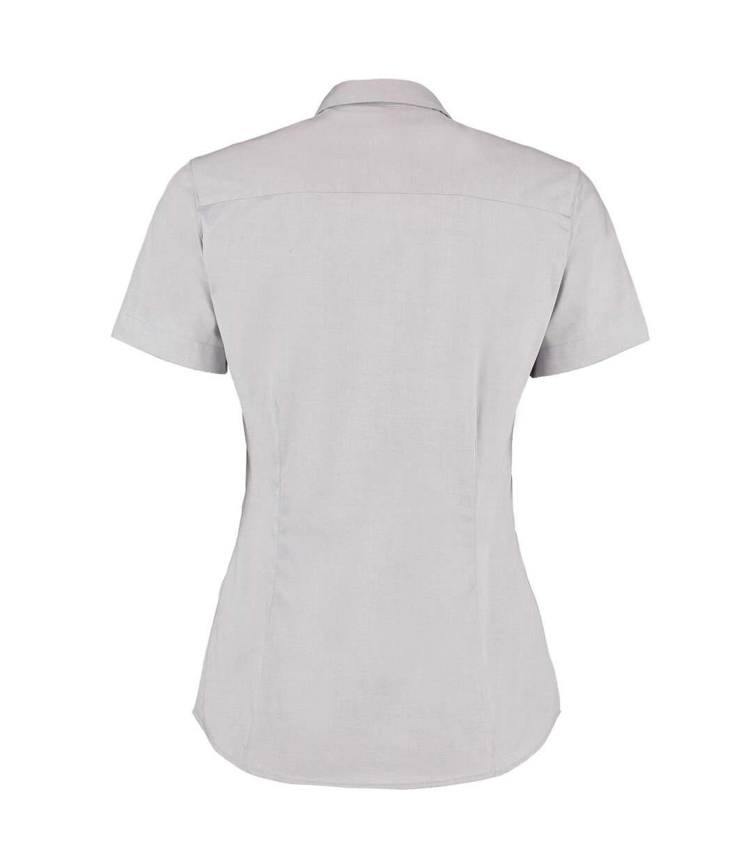 Womens/ladies Premium Oxford Tailored Short-sleeved Shirt Silver Kustom Kit-2