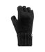 Ladies Knitted Fleece Lined Winter Thermal Fingerless Gloves-1