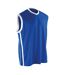 Maillot de basketball sans manche homme bleu / blanc Spiro-1