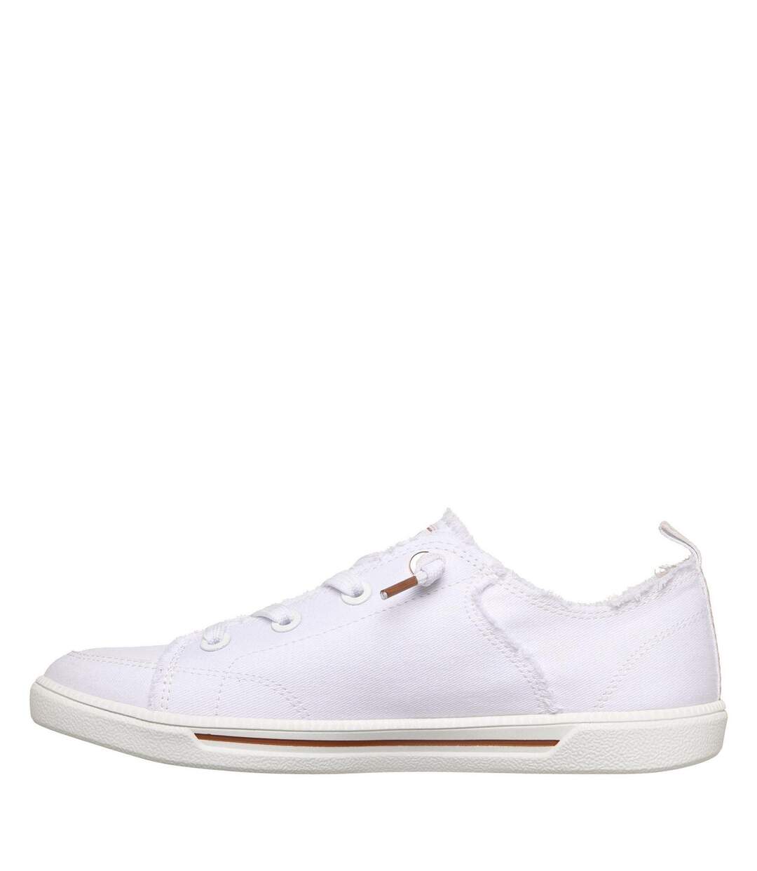 Womens/ladies Bobs B Cute 2 Canvas Trainers White Skechers-2