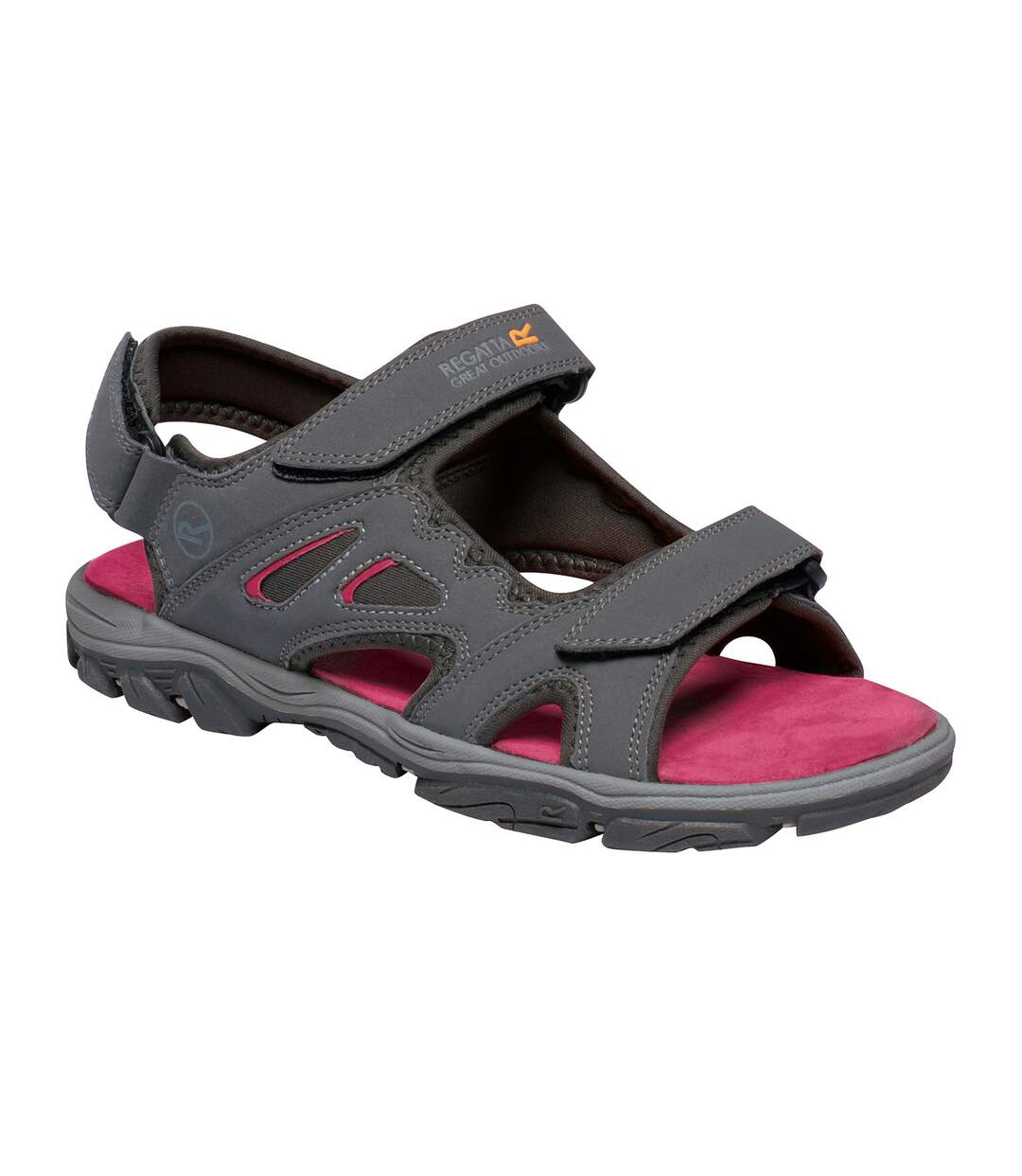 Regatta Womens/Ladies Holcombe Vent Sandals (Granite/Dark Cerise) - UTRG4523