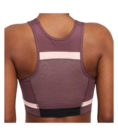 Brassière Prune Femme Nike Df Swoosh - L