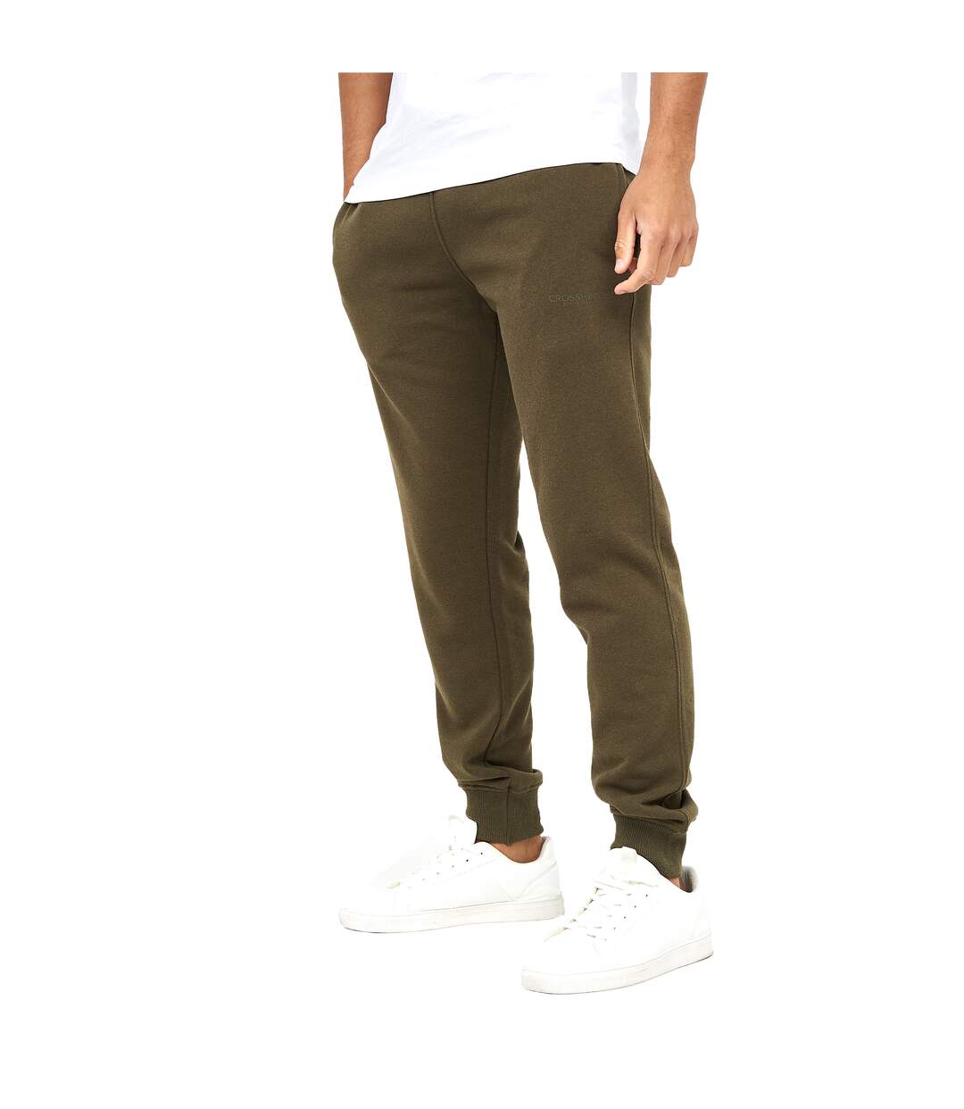 Pantalon de jogging mayview homme vert kaki foncé Crosshatch-4