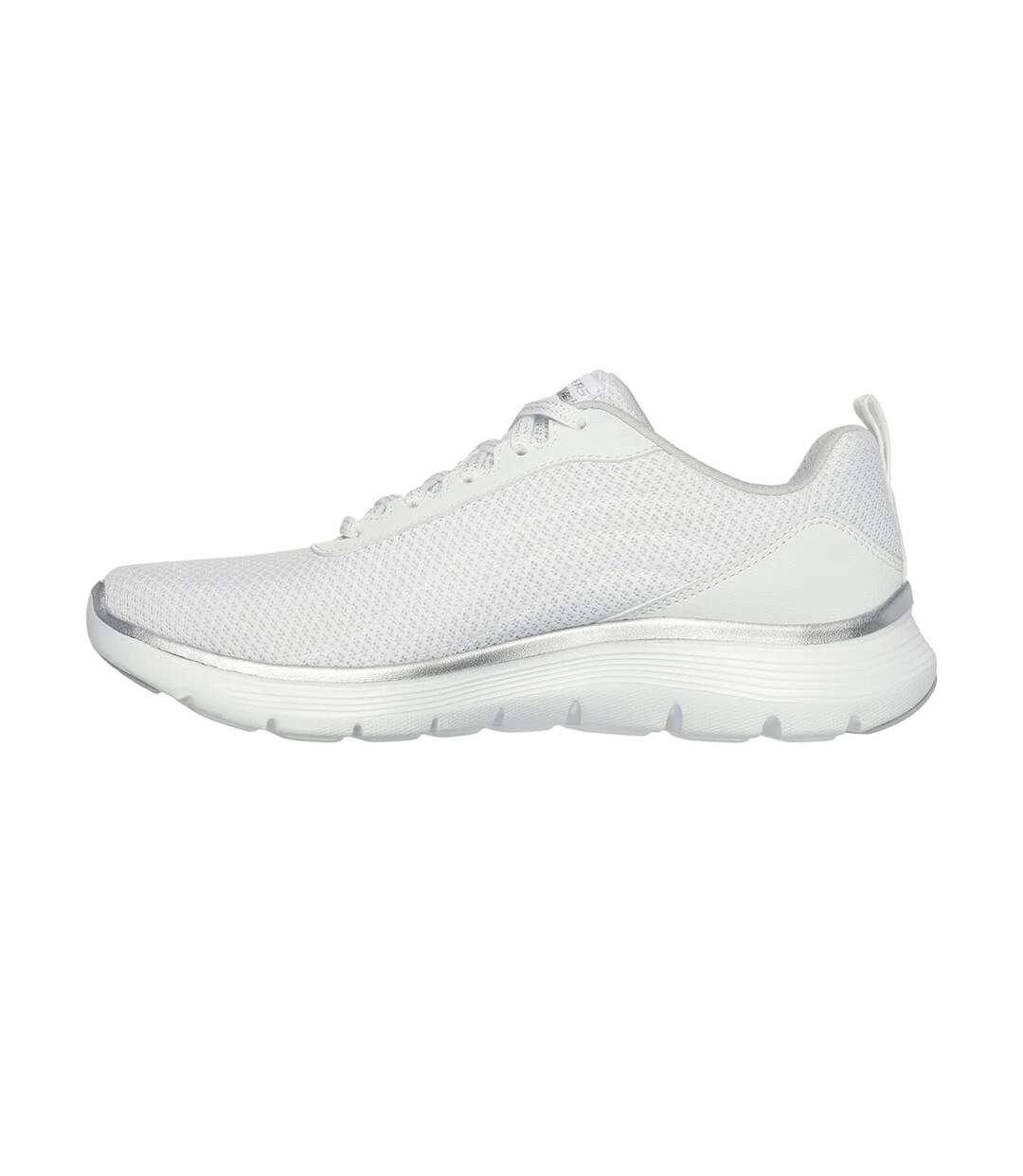 Womens/ladies Flex Appeal 5.0 Uptake Contrast Trainers White Silver Skechers-2