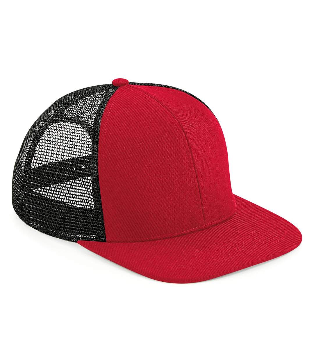 Unisex Adult Trucker Cap Red Black Beechfield-1