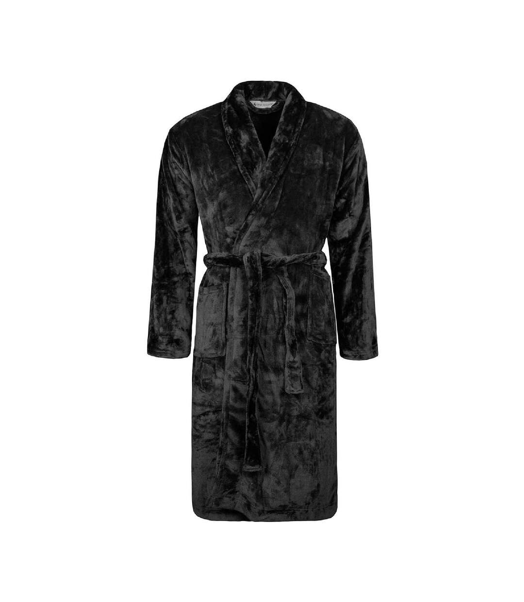 Mens Soft Fleece Warm Bathrobe Dressing Gown for Winter-1