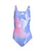 Maillot De Bain 1 Pièce Femme Bleu Blanc Tie-dye Adidas-2
