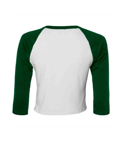 T-shirt court femme blanc / vert kelly Bella + Canvas Bella + Canvas