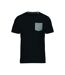 T-shirt manches courtes avec poche - K375 - noir - homme - coton bio