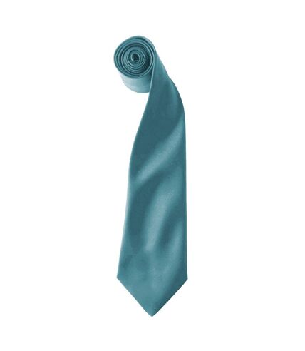 Premier Colors Mens Satin Clip Tie (Pack of 2) (Teal) (One Size)